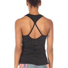 icyzone Woemen's Soft Racerback Workout Yoga Fitness Sports Tank Top (M, Black)