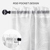 XWZO Linen Sheer Valance for Windows Solid Semi Transparent Curtains