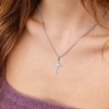 Dainty 925 Sterling Silver Cross Necklace Pendant for Women Chain