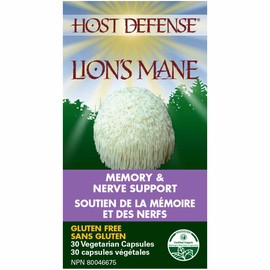 Host Defense Lion's Mane, Memory & Nerve Support, 30 Capsules