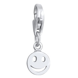 Nenalina Laughing Face Carabiner Charm Pendant for Charm Bracelet 925 Sterling Silver 0412151621, Glass