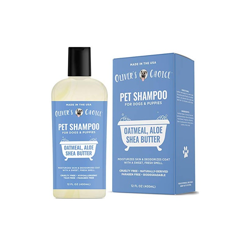 OLIVERS CHOICE- Champú para Perros con Avena y Aloe Vera.