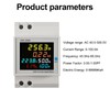 AC Power Meter Digital Voltmeter Ammeter AC 40-300V 100A Din