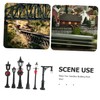 Angoily 12Pcs Miniature Street Lights Mixed Styles Landscape Lamp Posts