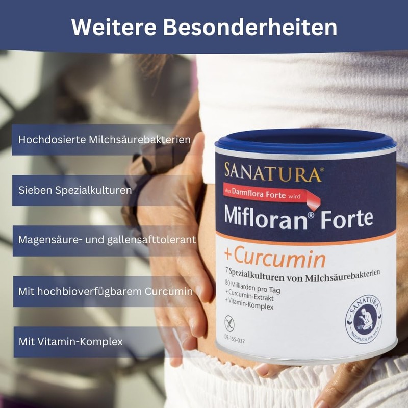 Sanatura Intestinal Flora Forte + Curcumin - 125 g -