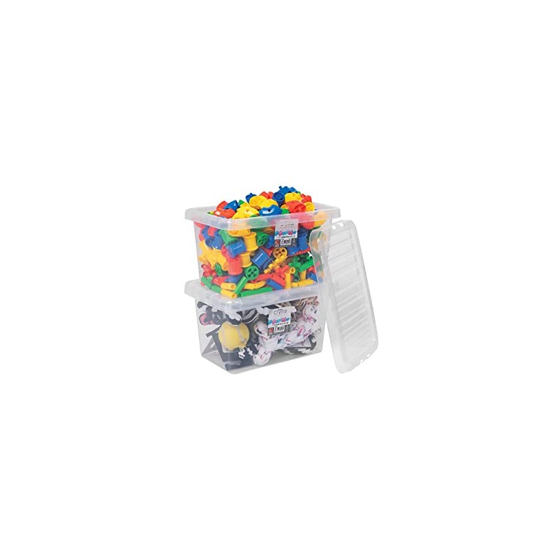1x 24L Litre Crystal Clear Plastic Storage Box With Lid