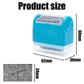 Address Blocker Stamp – 1.5-Inch Wide Identity Theft Protection Roller Stamp – Confidential Data Redaction for Mail, & Documents – Easy-to-Use