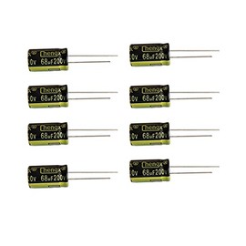 68uF 200V 13X20 +/-20 porcentaje, 40 a +105 grados centígrados, 12 piezas de condensador electrolítico de aluminio, 68uF 200V condensador, 68uF, condensador de 200V, 68uF, condensador de 68uF 200V