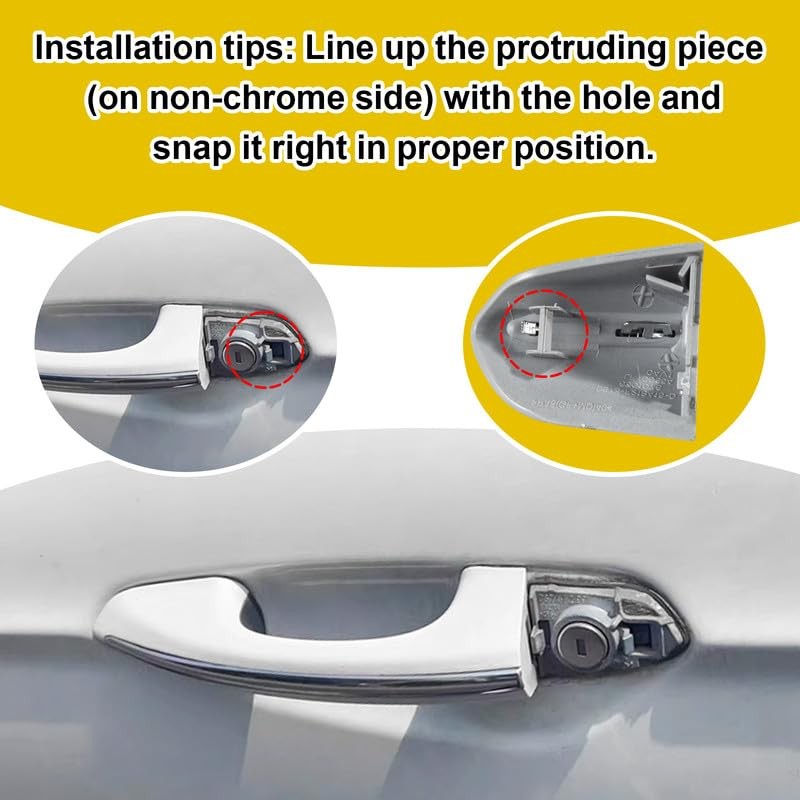 Car Exterior Door Handle Key Hole Trim Cover CapCompatible With