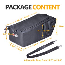 Sresk Under Seat Storage Bag Compatible with Honda Ruckus 2010-2025 Scooter Cling Side Frame Bag with Shoulder Straps (Black)
