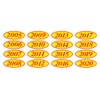 EZ-Line Oval Model Windshield Year Stickers for Car Windows Red