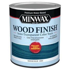 Minwax® Wood Finish® Water-Based Semi-Transparent Color Stain, Marine Blue, 1 Quart