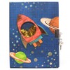 GINMLYDA Boys Diary with Lock for Kids, Spacecraft Diaries 7.1x5.3