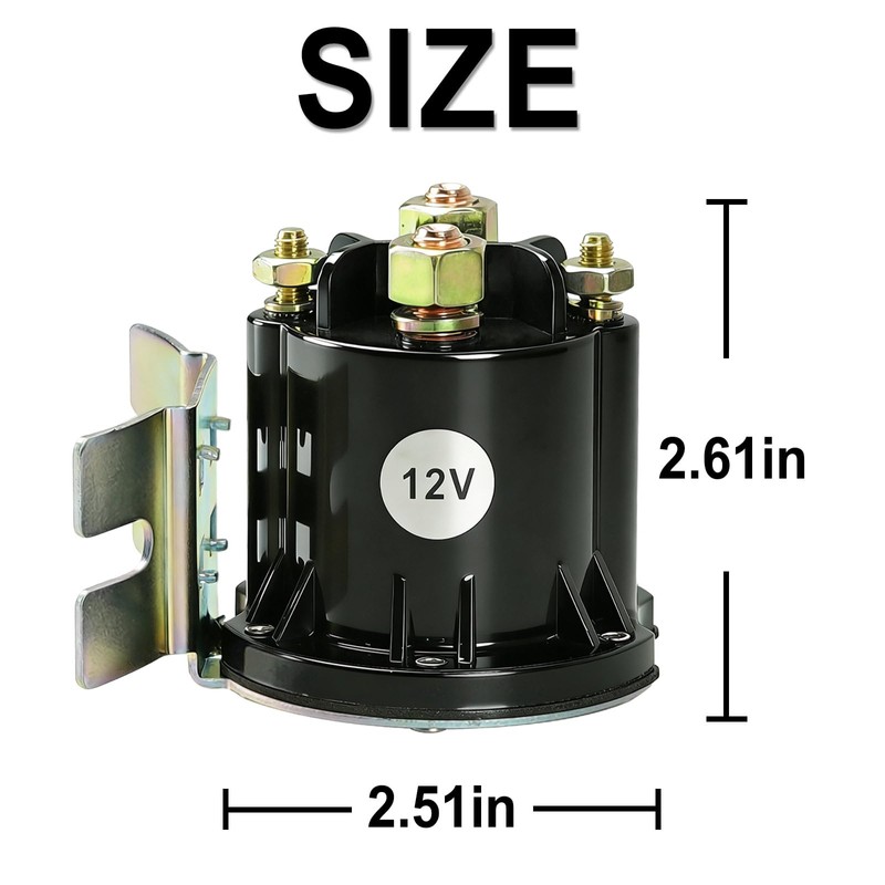 Starter Solenoid 4 Terminal 12 Volt Max 800A Compatible with