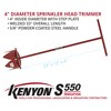 Kenyon 4" Diameter Sprinkler Head Trimmer, 5/8" Steel Rod Shaft,