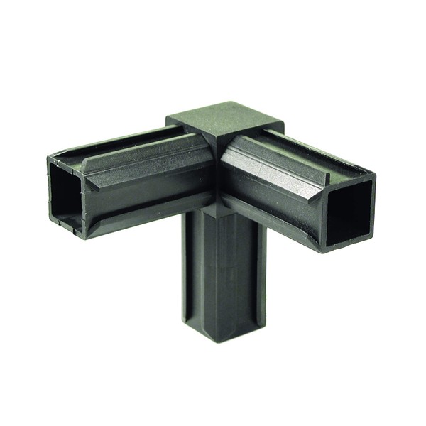 Gah-Alberts 426347 Crossed Tube Connectors 90° 1 Additional Outflow For 20 x 20 x 1.5 mm Pack of 10 Plastic Black
