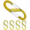 ALPLAKE ® - Pack of 4 Material Carabiners, Double Carabiner,