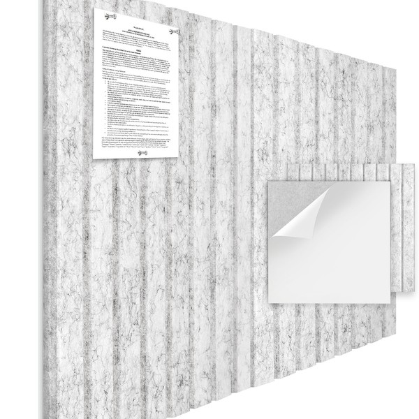 VIVOYAN Large Cork Board Alternative C 12 Pack Silver Gray