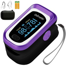 Pulse Oximeter with Respiration, Pulse Oximeter with Respiratory, SpO2 Pulse Rate. (Black Purple)
