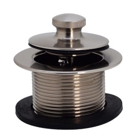 Westbrass D3324-20 1-1/2" NPSM Pull & Drain Bathtub Plug, Coarse Thread, Stainless Steel