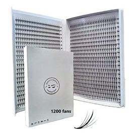 5D 7D Premade fans Wispy lashes 1000 Fans 1200 fans 0.05 0.07 Mixed Lengths Volume loose Fans C D Curl Handmade Fan eyelash extensions Kimeyelashes promade fan (5D-C-0.07-1200fans Wispy)