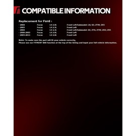 Torchbeam 66-2143 CV Axle Compatible with Ford Focus 2000-2011, 1 PCS Front Left Axle Shafts