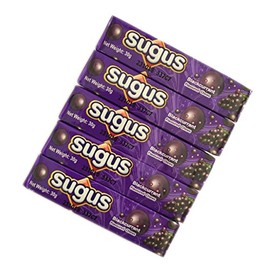 Sugus Wrigley's Sweet Chewy Candy Black Currant Flavour 5 Packs (30 g. x 5 packs)