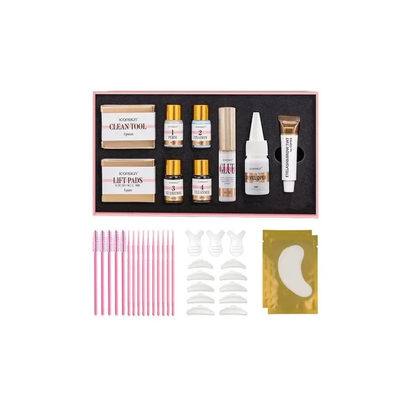 Kit Rizado Pestañas Lash Lifting Iconsign + Pigmento Permanente Negro