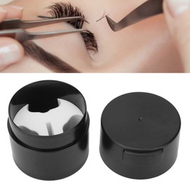 Lash Glue Storage Container, Eyelash Glue Storage Box Button Open Prevent Coagulation Sponge Pad Exhaust Gas for Beauty Salon (Black)