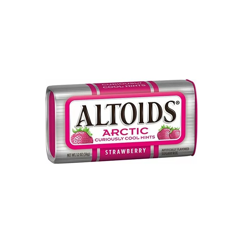 Altoids Arctic Strawberry Mints Singles Size 1.2 Ounce 8-Count Box