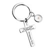 Cross Christian Religious Gift Bible Keychain Mustard Seed Keyring with