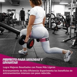 BFR - Bandas de oclusión para Mujeres, Bandas de restricción de Flujo sanguíneo para piernas, Levantamiento de glúteos y Cadera, Entrenamientos, Las M
