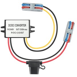 YBBOTT DC 20V-60V to 12V 5A Step Down Waterproof Buck Power Converter Transformer Power Supply Power Converter for Golf Cart CNC Equipment Switches Photovoltaic Panels etc