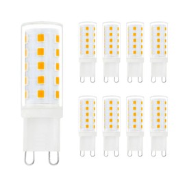 Pack of 8 G9 Dimmable LED Light Bulb 4W, 40W T4 Halogen Equivalent, 2700K Warm White 120V, G9 Bi-Pin Base Chandelier Light Bulb 400LM …