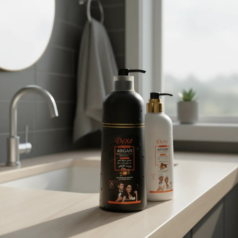 Shampoo Dexe Argán Tinte Rápido Color Negro 420
