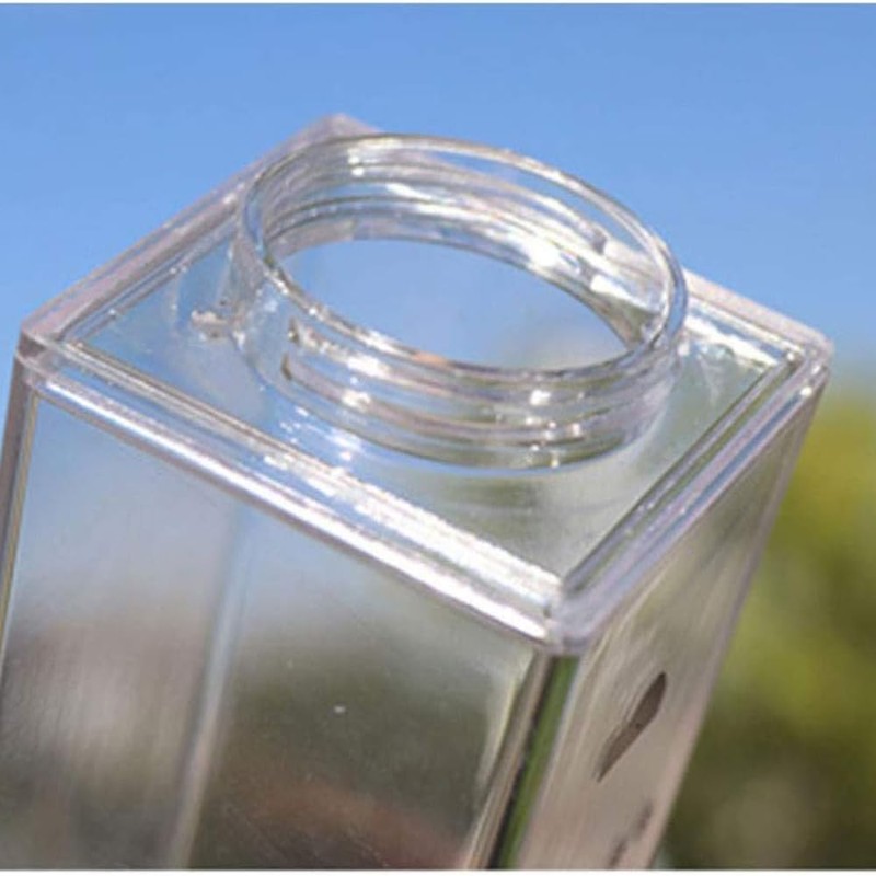 Jinberry - Botella de agua de cartón de leche transparente,