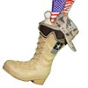Kurt Adler U.S. Army Boot with U.S.A Flag and Icons
