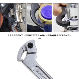 The Lord of the Tools 19-51mm Chrome Wrench Wrench C Hook Adjustable Suspension for Motorcycle