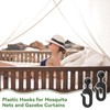 100pcs Plastic Gazebo Curtain Hooks, Black Track Hooks, Gazebo Accessories