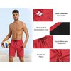 Nonwe Mens Swimsuit Trunks with Compression Liner Elastic Waist American