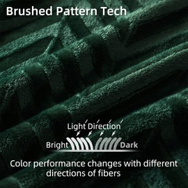 Whale Flotilla Flannel Fleece Throw Blanket for Couch, 130x150 CM, Soft Fluffy Velvet Sofa Blanket with Decorative Chevron Pattern for All Season, Warm and Lightweight, Deep Green