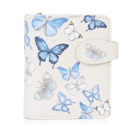 Shagwear Young Ladies Wallet, Small Purse, Butterflies Beige