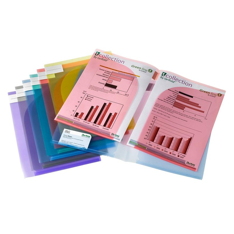Tarifold TAE511009 A4 Presentation Folder - Assorted Colours (Pack of