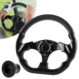 VOONKE Golf Cart Accessories Cart Steering Wheel D-bottom and Golf Adapter for CLUB CAR PRECEDENT Golf Carts Adapter Skid-black