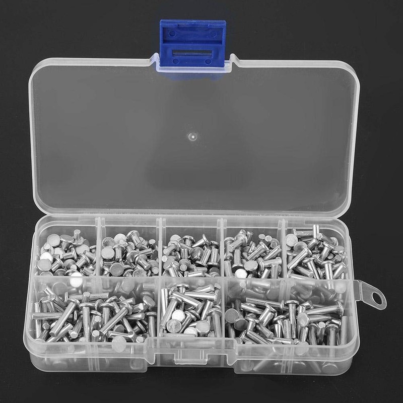 400pcs Aluminum Flat Head Full Rivets M3 Rivets Multi Size