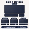 Waterproof PU Leather Desk Mat Set for Office & Gaming