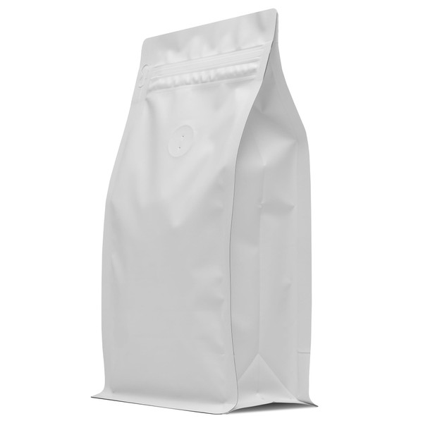 Roastar Coffee Bags with Valve, 100 count, 10-12oz, White or
