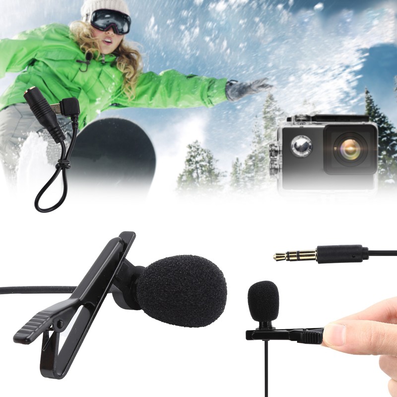 3.5mm Lavalier Lapel Microphone Clip on Hands Free Microphone for