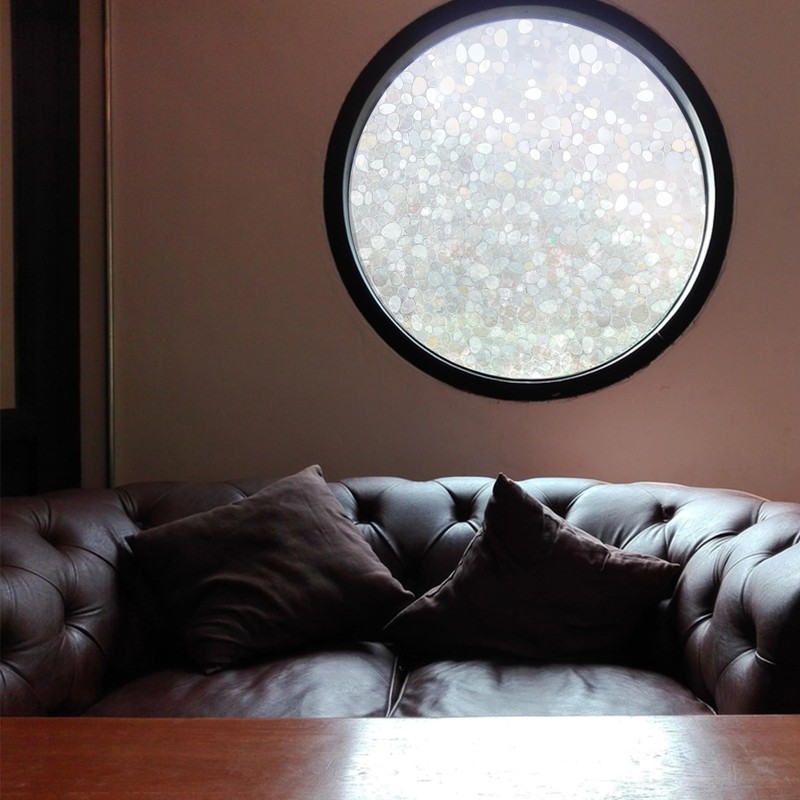 Autotech Park Precut Pebble Circle Window Film Shade, Self Adhesive