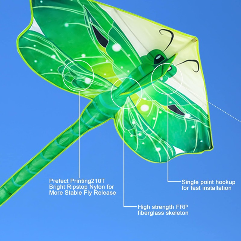 3 Pack Large Kites - Butterfly Delta Dragonfly Kites Easy